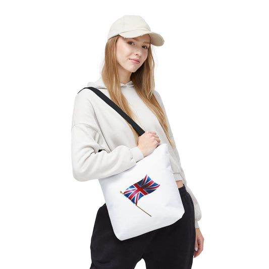 British Flag Tote Bag, AOP, Eco-Friendly Shopping, Travel Accessory, Gift for Her, Festival Essentials, Everyday Use