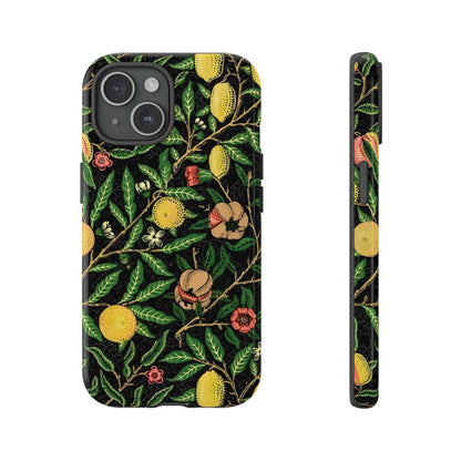 Tough Cases Phone Case, Floral Phone Cover, Tough Phone Protection, Gift for Plant Lovers, Black Background, Eco-Friendly Design