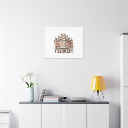 Artistic Matte Canvas Print of Historic Building, Wall Art Decor, Home Interior, Unique Gift, Fine Art, Architecture Lover, Urban Design