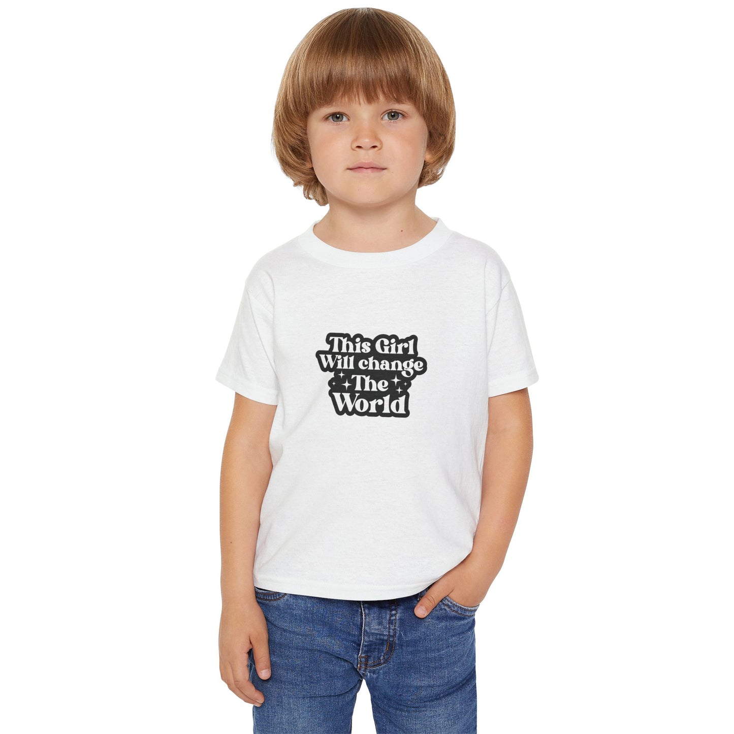 Toddler T-Shirt - This Girl Is Strong Fearless And Ready To Change The World