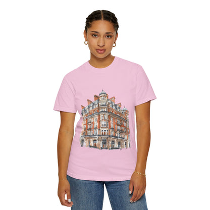 Unisex Garment-Dyed T-shirt - Vintage British Historic Building