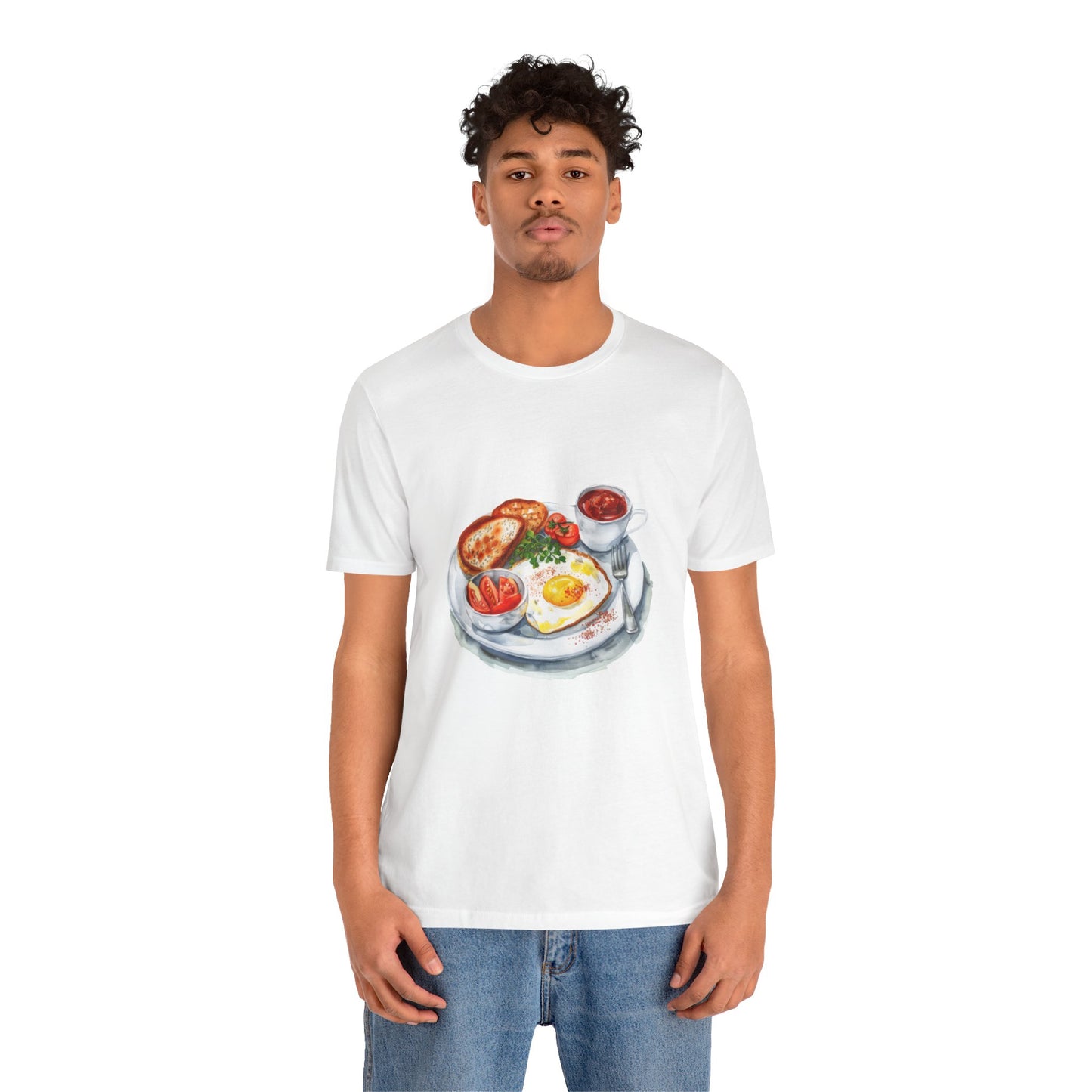 Unisex Jersey Short Sleeve Tee - Elegant and Opulent Morning Breakfast