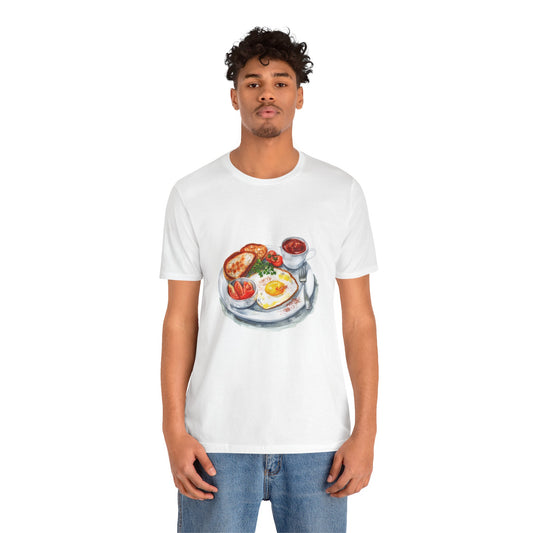 Unisex Jersey Short Sleeve Tee - Elegant and Opulent Morning Breakfast