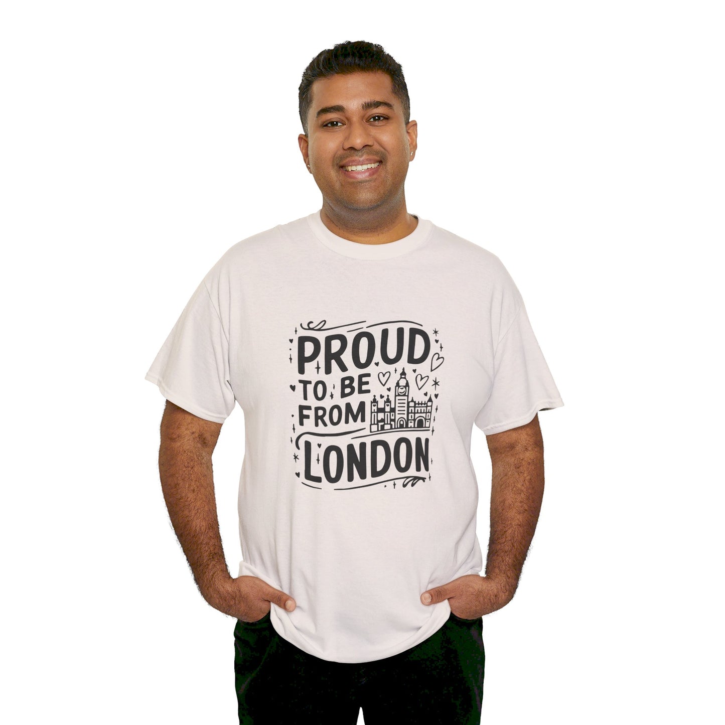 Proud to be from London Watercolor Art Collection Breathable Unisex Cotton T-Shirt