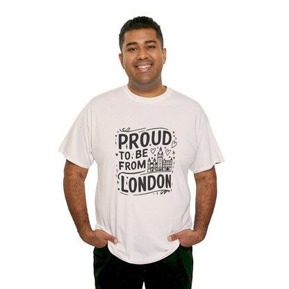 Proud to be from London Watercolor Art Collection Breathable Unisex Cotton T-Shirt