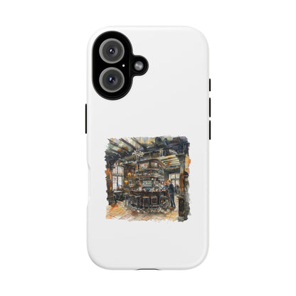 Stylish Tough Case for Phone - Cozy Cafe Artwork Design