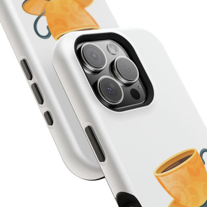 Stylish Magnetic Phone Case with Coffee Cup Design, Phone Accessory, Gift for Coffee Lovers, Functional Decor, Unique Magnet Case
