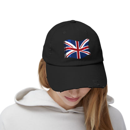 Vintage UK Flag Distressed Cap | Unisex Accessories, Casual Style, Gift for Him & Her, Summer Hat, Festival Wear