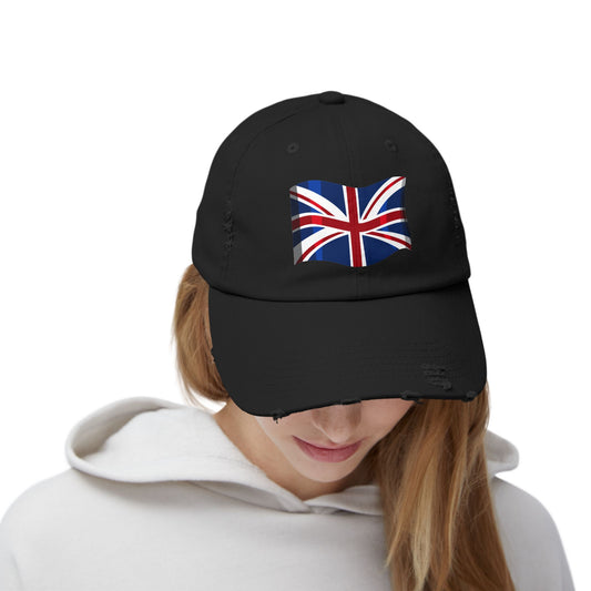 Vintage UK Flag Distressed Cap | Unisex Accessories, Casual Style, Gift for Him & Her, Summer Hat, Festival Wear
