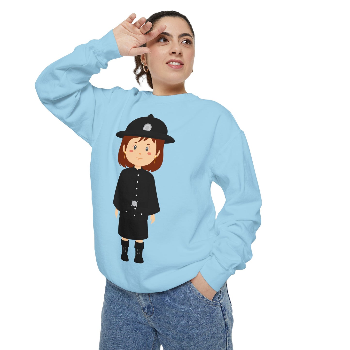 Unisex Garment-Dyed Sweatshirt - Echoes of Valor - Red Jacket at Bodmin Keep