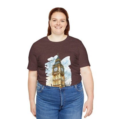 Unisex Jersey Short Sleeve Tee - Iconic Big Ben Clock Tower Design - London Landmark