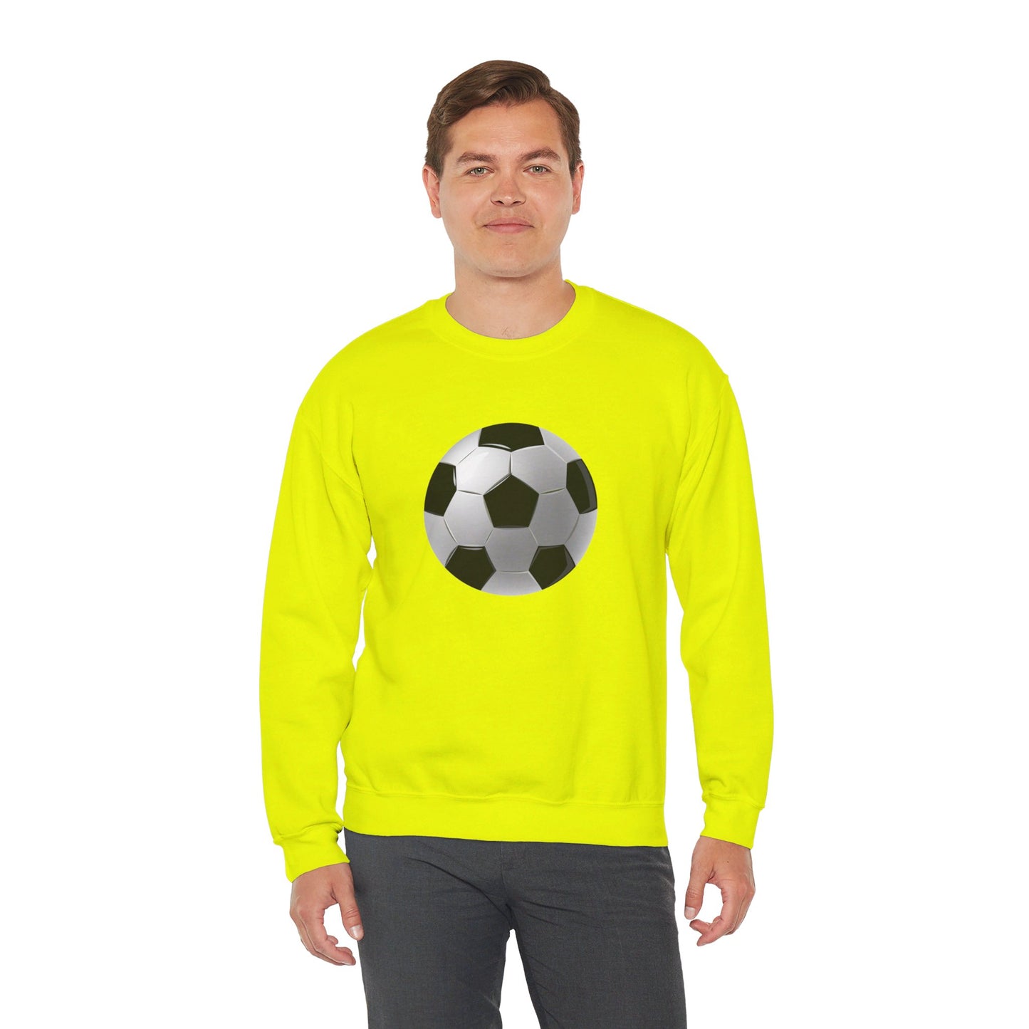 Unisex Heavy Blend™ Crewneck Sweatshirt Lightweight - Dynamic Football Design