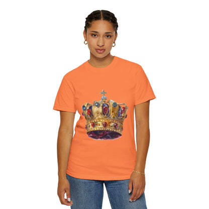 Unisex Garment-Dyed T-shirt - British Royal Crown Design - Iconic Symbol of Monarchy
