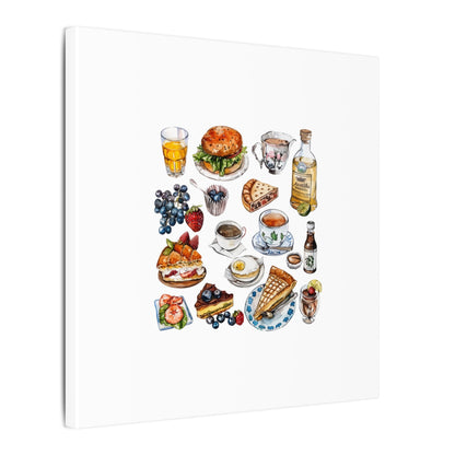 Breakfast Feast Canvas Print, Food Art, Kitchen Decor, Gifting for Food Lovers, Brunch Vibes, Wall Art