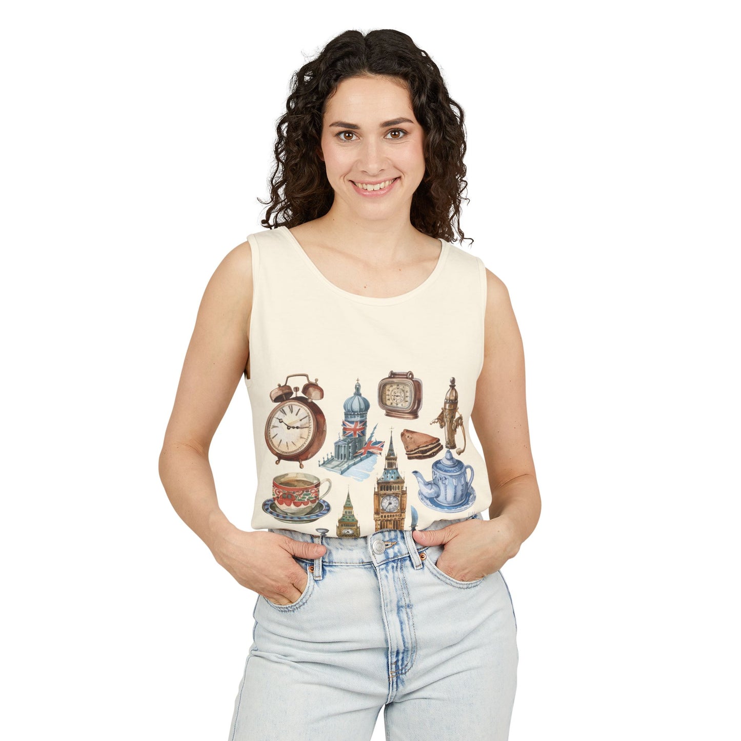 Unisex Garment-Dyed Tank Top - Historic and Iconic - England’s Finest Symbols