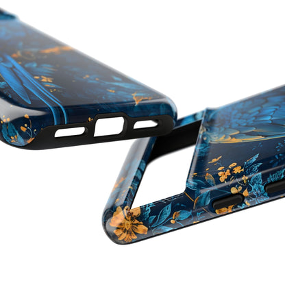 Tough Cases - Vibrant Blue Parrot Phone Case, Tropical Bird Phone Cover, Nature Lover Gift, Eco-Friendly Accessories, Unique Wildlife Decor