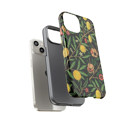 Tough Cases Phone Case, Floral Phone Cover, Tough Phone Protection, Gift for Plant Lovers, Black Background, Eco-Friendly Design