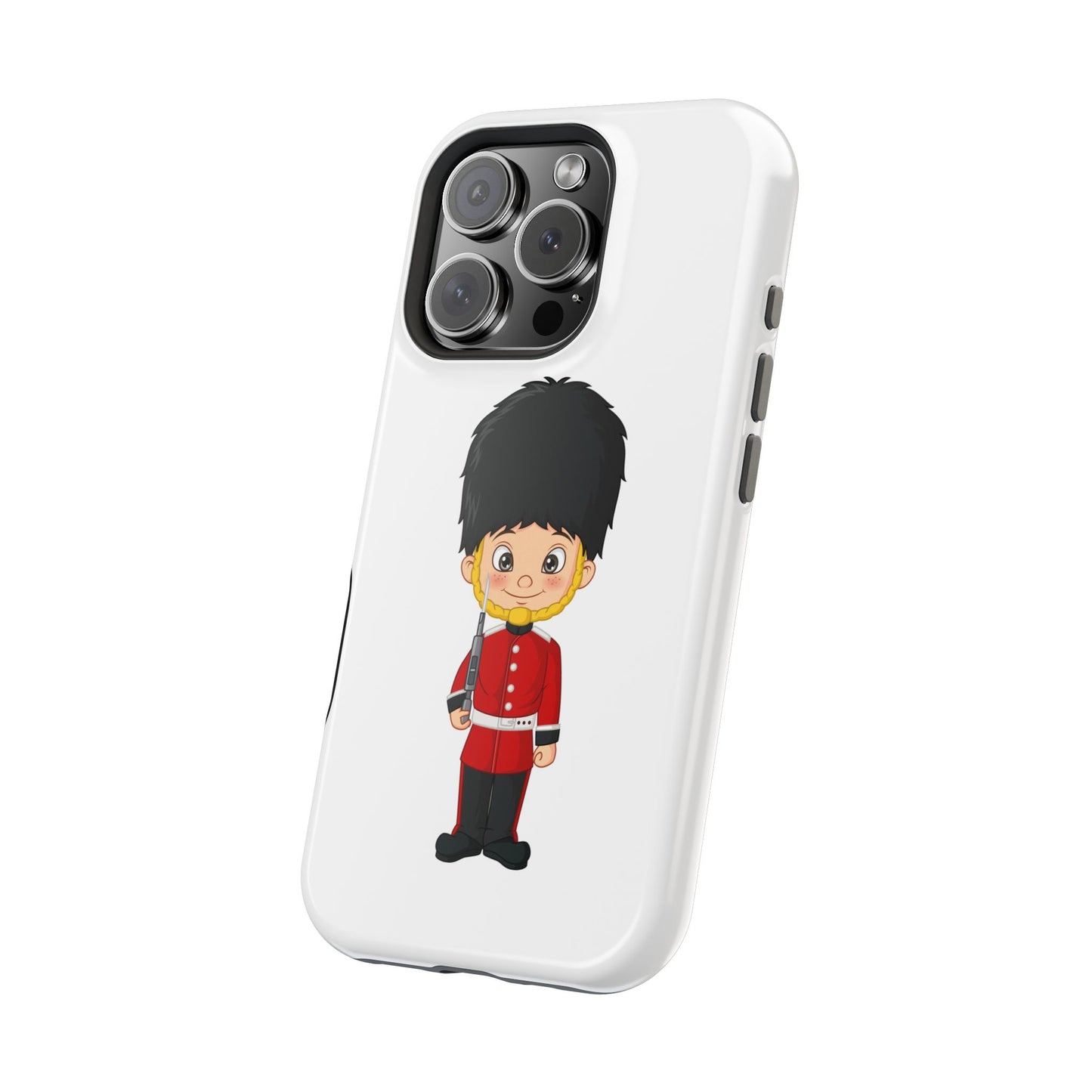 Cute Cartoon Soldier Magnetic Tough Case, Kid's Phone Cover, Fun Gift for Children, Birthday Present, Youth Accessories, Durable Protection