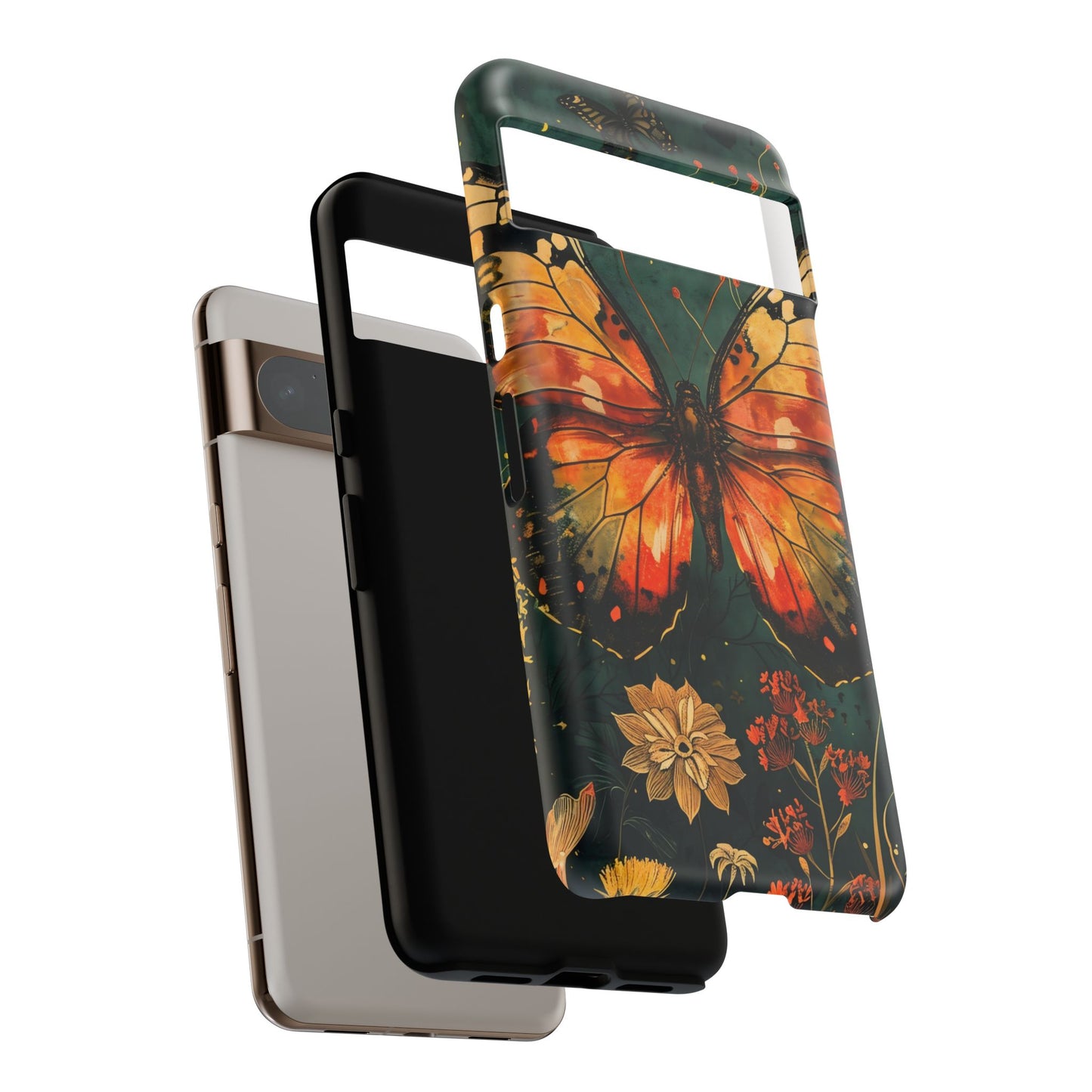 Butterfly Phone Case – Tough Cases for Nature Lovers, Floral Design, Butterfly Art, Unique Gift, Eco-Friendly Protection