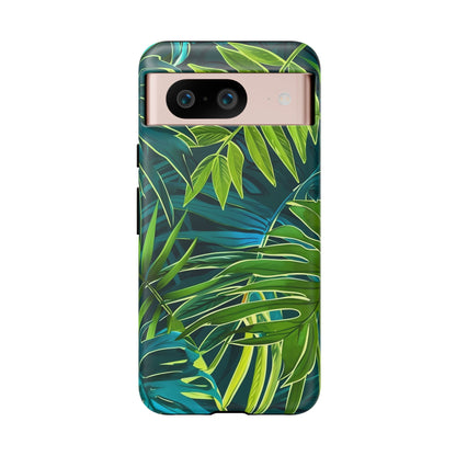 Tropical Phone Case - Durable Green Leaf Design, Eco-Friendly Gift, Trendy Accessory, Nature Lover's Case, Summer Vibes