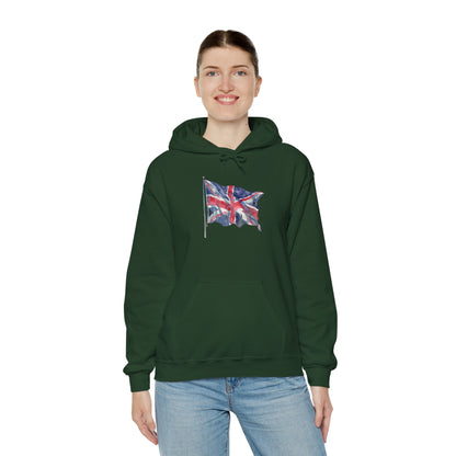 Unisex Heavy Blend™ Hooded Sweatshirt - Bold & Brave - The British Flag Design