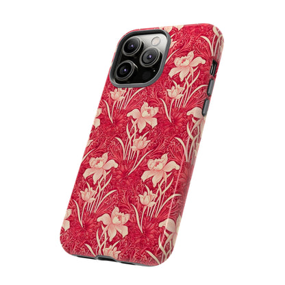 Floral Tough Phone Case - Durable, Stylish Accessory, Perfect Gift for Her, Floral Pattern, Customizable, Ideal for Daily Use