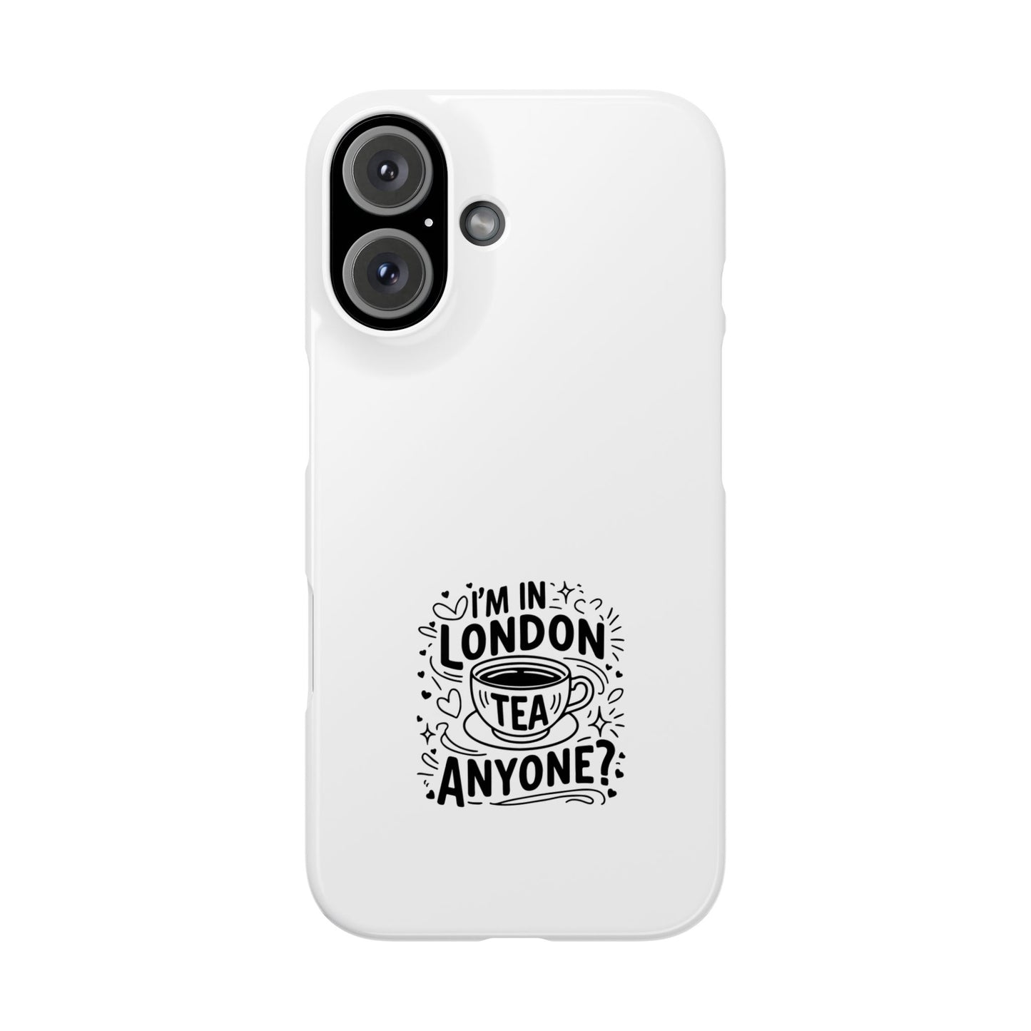 Stylish Slim Phone Cases for Tea Lovers, Personalized Phone Covers, London-Themed Gifts, Birthday, Travel Accessories, Trendy Phone [...]