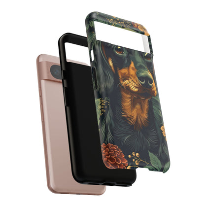 Dachshund Phone Case, Floral Pet Phone Cover, Dog Lover Gift, Tough Phone Case, Custom Dachshund Design, Unique Dog Owner Accessory