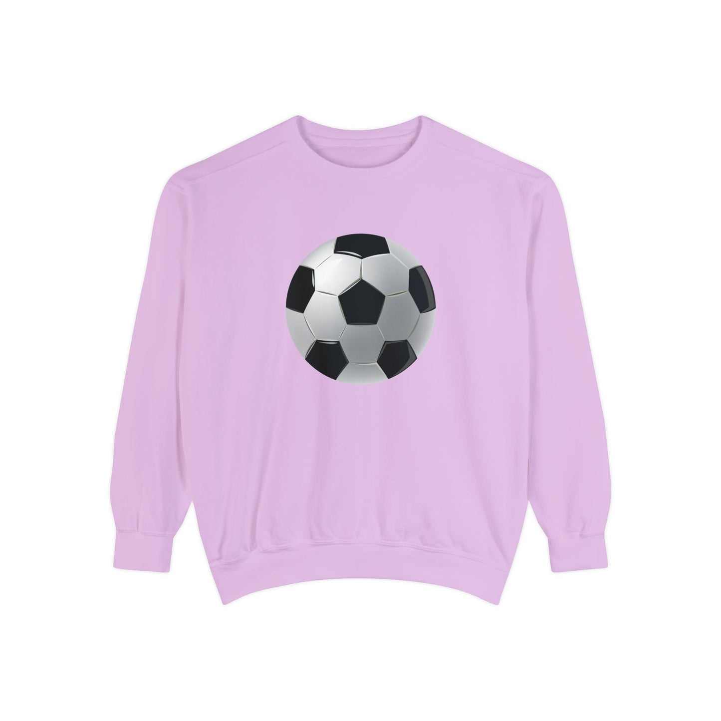 Unisex Garment-Dyed Sweatshirt Cozy - Energetic Football Sports Passion