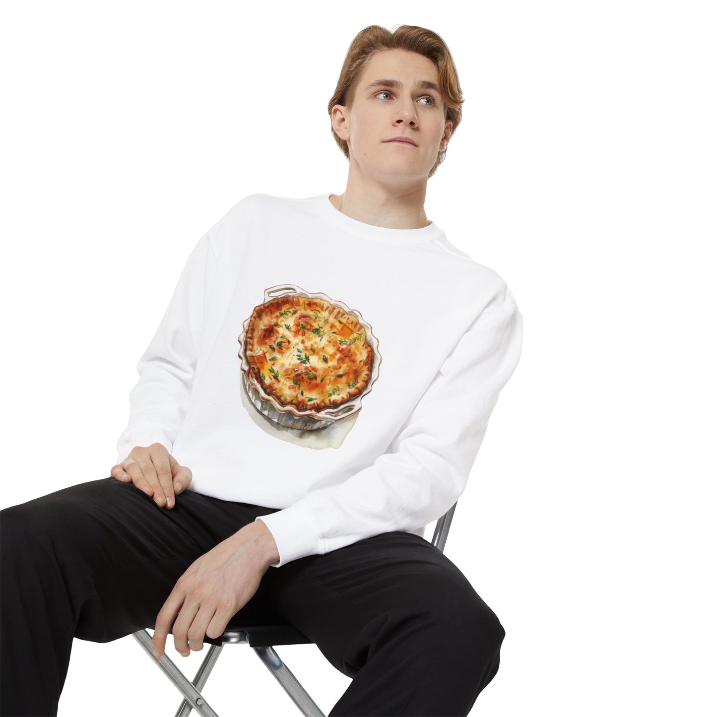 Unisex Garment-Dyed Sweatshirt - British Food Traditional Dishes and Culinary Delights