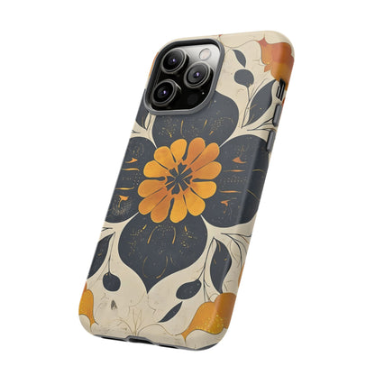 Floral Phone Case - Tough Cases, Botanical iPhone Cover, Vintage Flower Design, Durable Smartphone Protection, Unique Gift Idea
