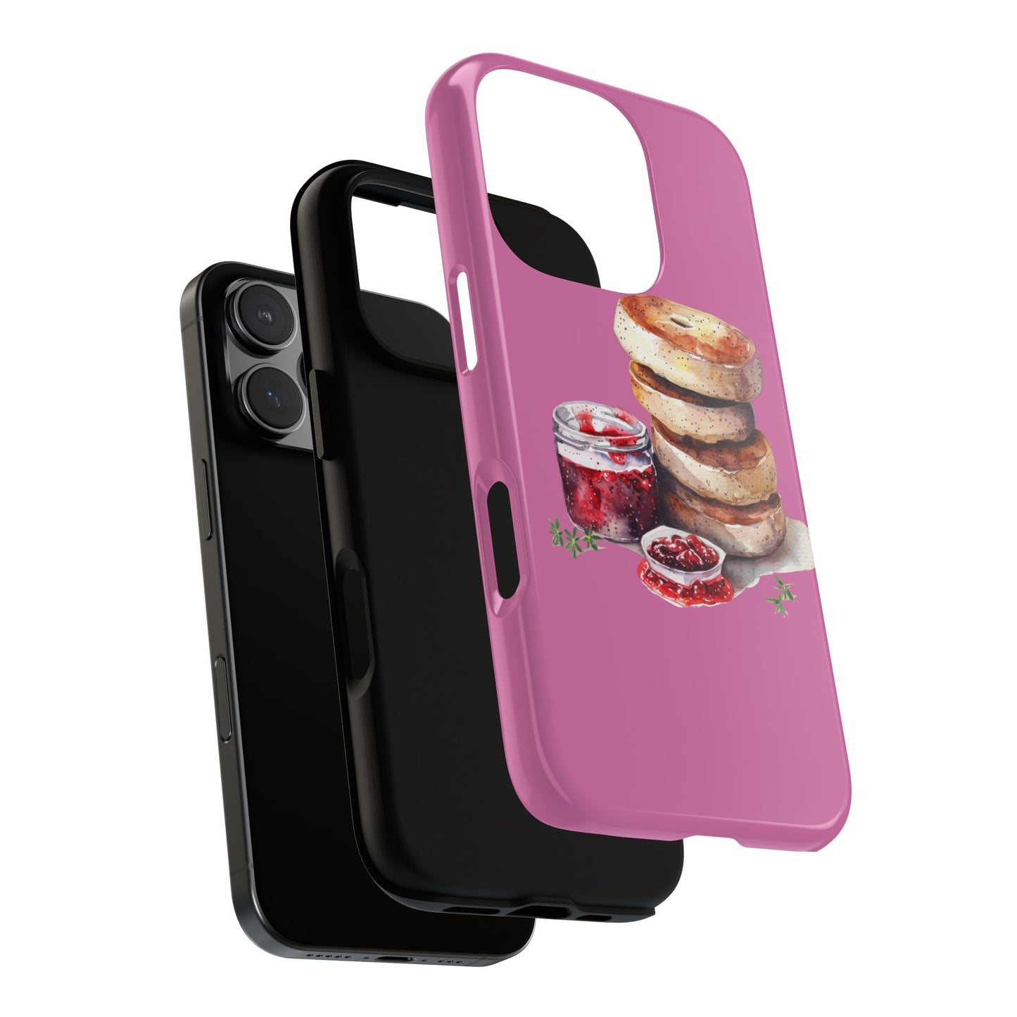 Cute Bagel Phone Case, Tough Cases for Food Lovers, Unique Gifts for Foodies, Phone Accessories for Breakfast Lovers, Fun and Stylish Cases