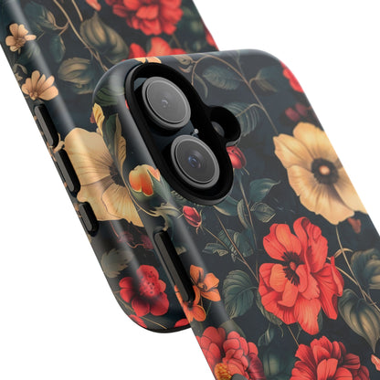 Floral Phone Case, Tough Cases, Flower Motif, Protective Cover, Gift for Her, Floral Design, Spring Accessory