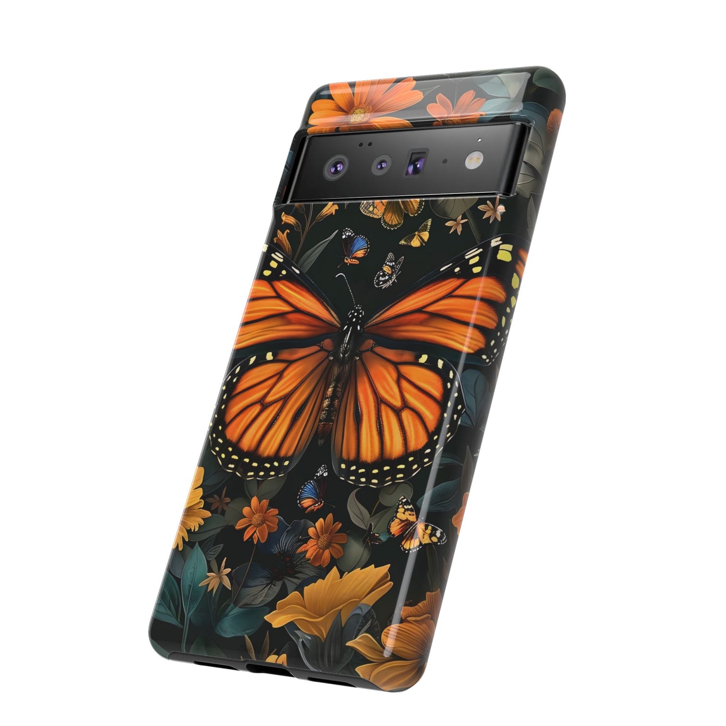 Monarch Butterfly Phone Case, Tough Cases, Nature Lover Gift, Floral Mobile Cover, Eco-Friendly Phone Accessory, Butterfly Design