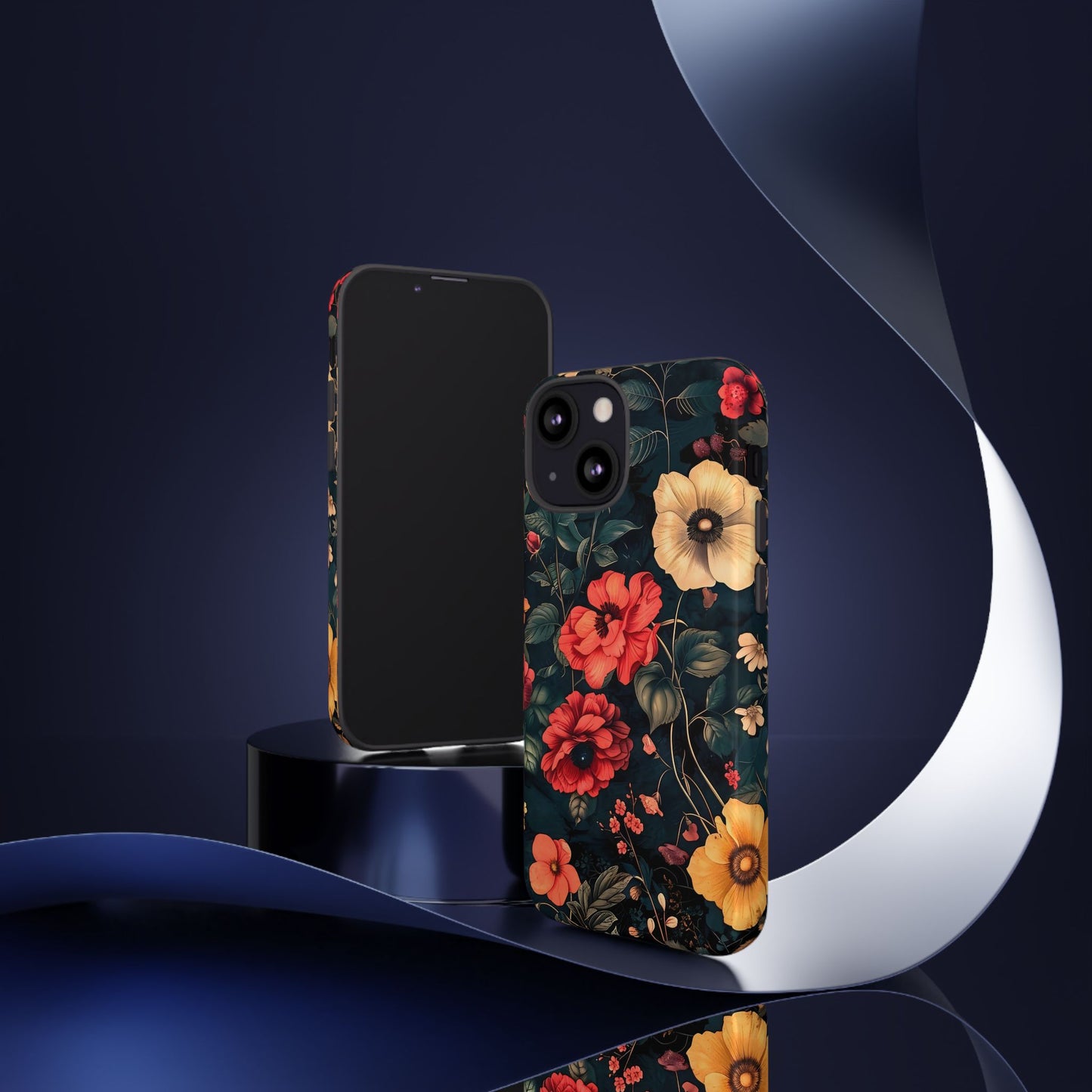 Floral Phone Case, Tough Cases, Flower Motif, Protective Cover, Gift for Her, Floral Design, Spring Accessory