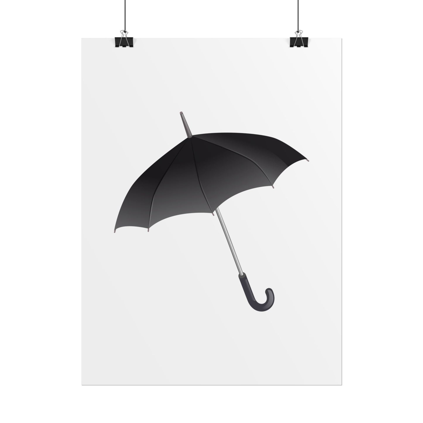 Minimalist Umbrella Wall Art, Chic Home Decor Print, Stylish Poster, Rental Friendly Artwork, Black Umbrella Decor