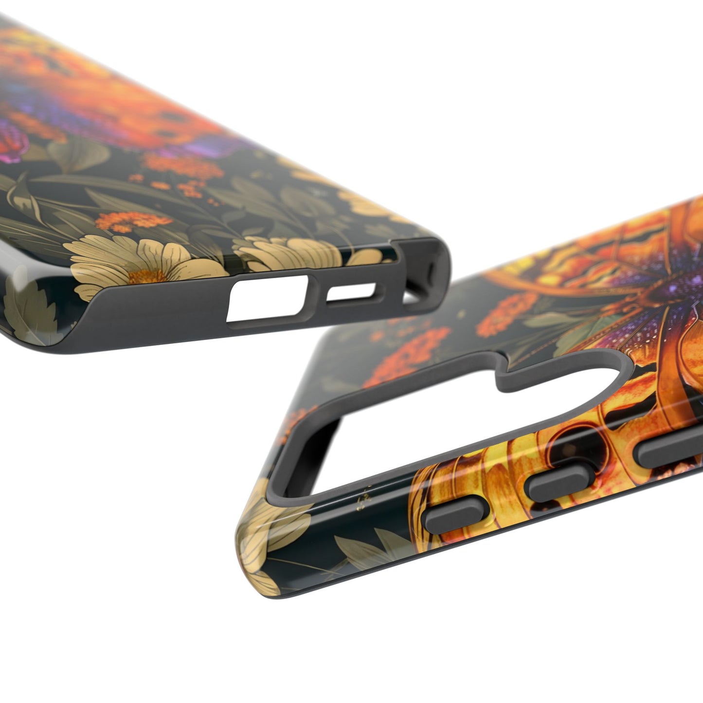 Butterfly Phone Case, Tough Cases for Nature Lovers, Vibrant Floral Design, Gift for Her, Cute Phone Accessories, Butterfly Artwork