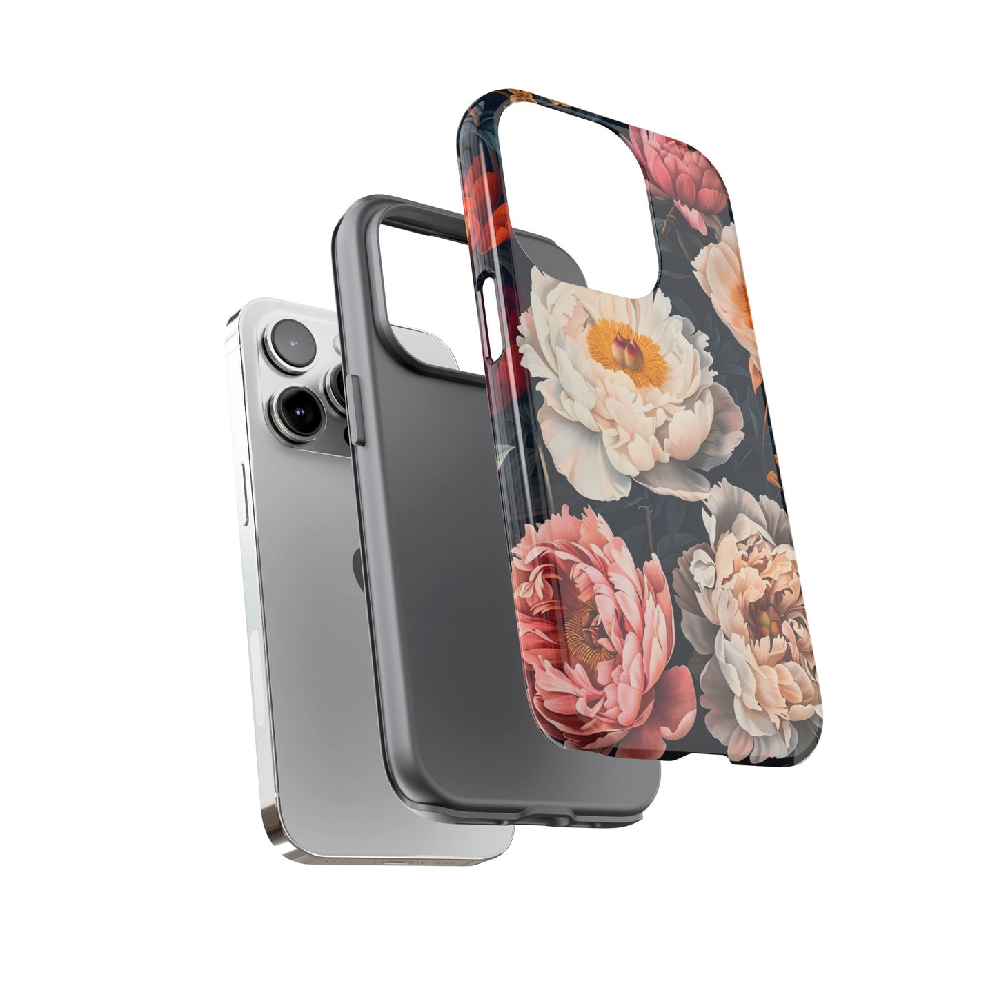 Floral Phone Case, Tough Phone Cover, Flower Design, Unique Gift for Her, Trendy Accessory, Spring Decor