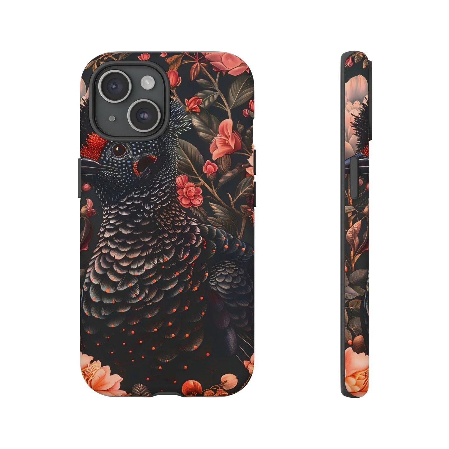 Tough Cases: Floral Design Phone Case, Stylish Protection for Your Phone, Unique Gift for Bird Lovers, Vibrant Floral Art, [...]