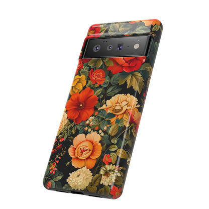 Floral Phone Case, Tough Cases, Decorative Tech Accessories, Gift for Her, Nature Lover Gift, Boho Style Case, Spring Floral Cover