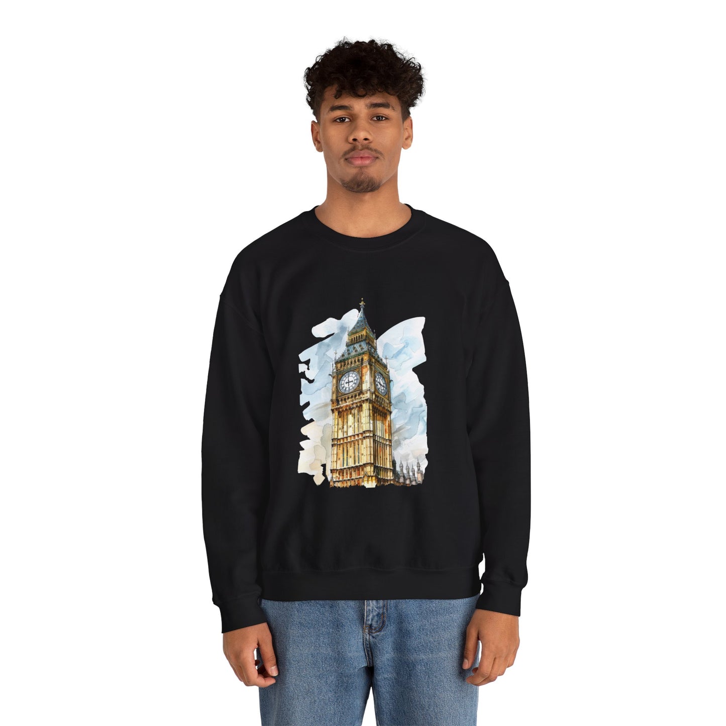 Unisex Heavy Blend™ Crewneck Sweatshirt Lightweight - Big Ben Iconic British Tower