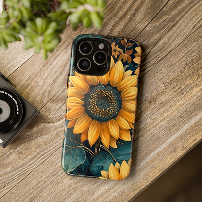Sunflower Phone Case - Bright Floral Design, Stylish Tough Cover for Sunflower Lovers, Gift for Plant Enthusiasts, Mom Gift, Nature Lovers