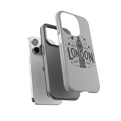 London Love Phone Case, Tough Cases, Stylish Phone Accessories, Unique Gift for Travelers, London Souvenir, Love Design