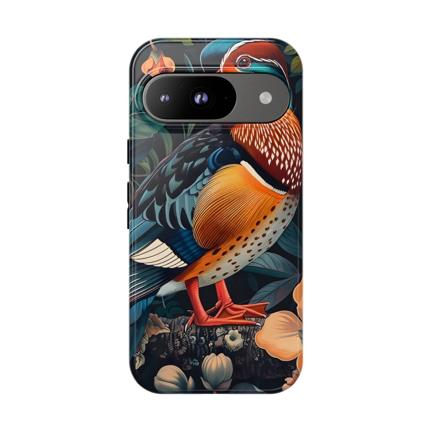 Vibrant Phone Case with Artistic Bird Design, Nature Lover Gift, Wildlife Enthusiast Accessory, Floral Tech Case, Unique Mobile Cover
