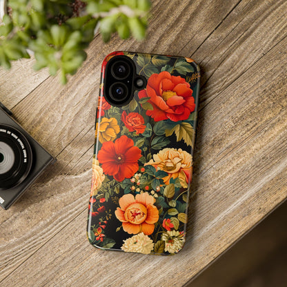 Floral Phone Case, Tough Cases, Decorative Tech Accessories, Gift for Her, Nature Lover Gift, Boho Style Case, Spring Floral Cover