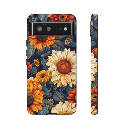 Floral Tough Phone Case | Sunflower Design, iPhone Cover, Protective Case, Gifts for Her, Floral Phone Accessory