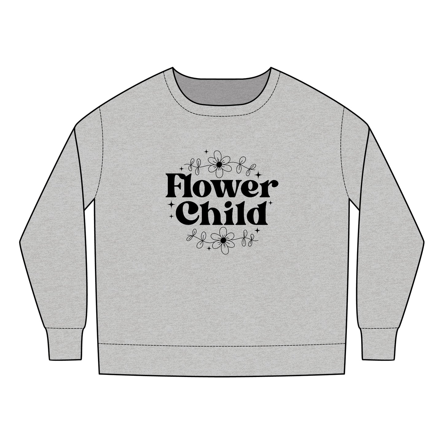 Toddler Sweatshirt - Flower Child SVG PNG Design - Cozy Kids Apparel for Free Spirits