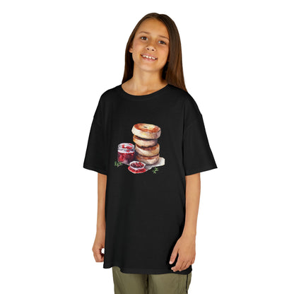 Kids Heavy Cotton™ Tee - Artistic Food-Themed Painting for Home Decor