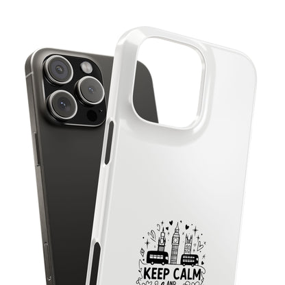 Slim Phone Cases with London Design - Keep Calm, Travel Gift, City Lover Accessory, Home Decor, Urban Style