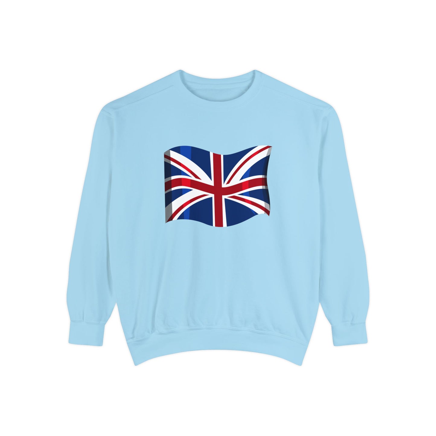 Unisex Garment-Dyed Sweatshirt - Classic UK Flag